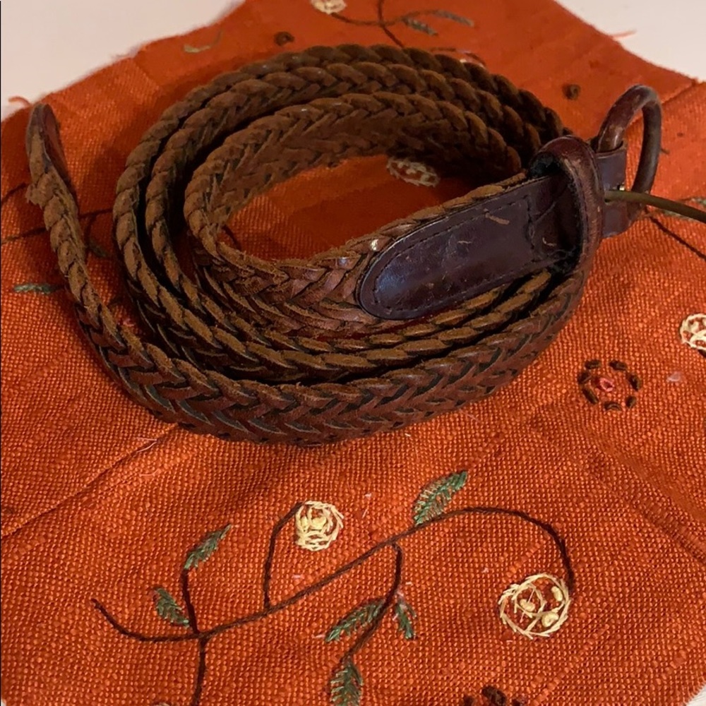 Cowhide braided belt